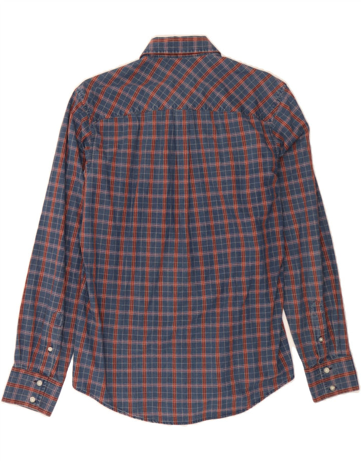 RIFLE Mens Shirt Medium Navy Blue Check Cotton Vintage Rifle and Second-Hand Rifle from Messina Hembry 
