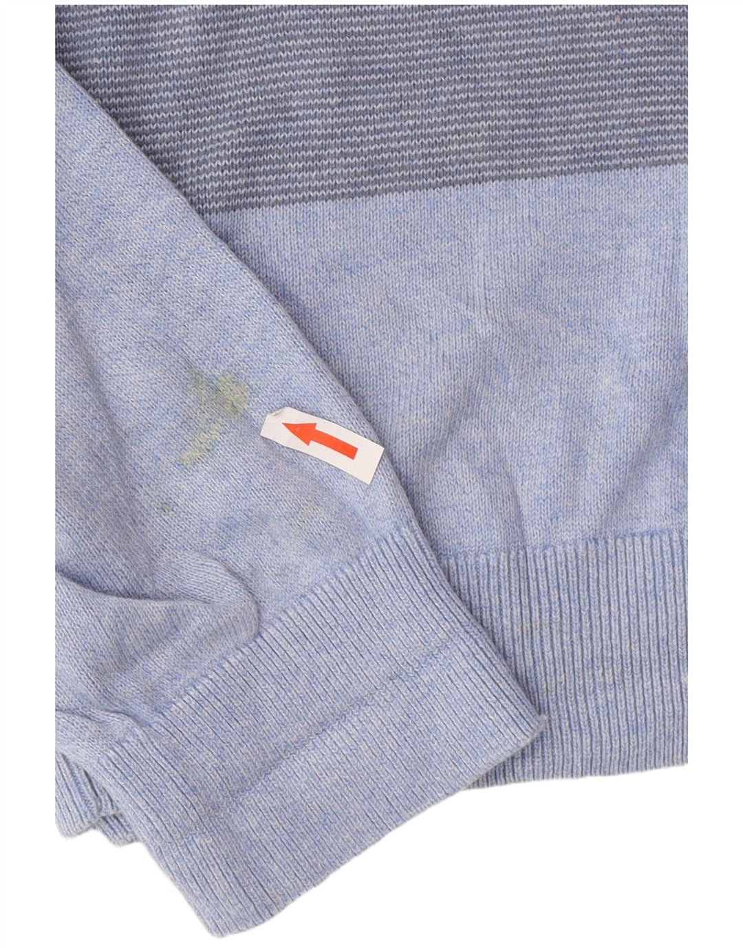 Suéter masculino Marks & Spencer com gola redonda, grande listrado azul