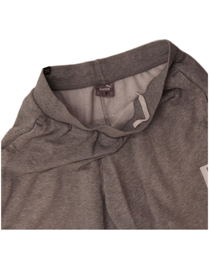 Puma Mens Graphic Sport Shorts Pequeno Algodão Cinza