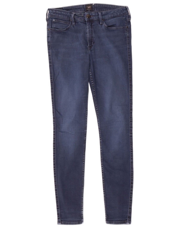 Lee Womens Skinny Jeans W28 L30 Azul Marinho Algodão