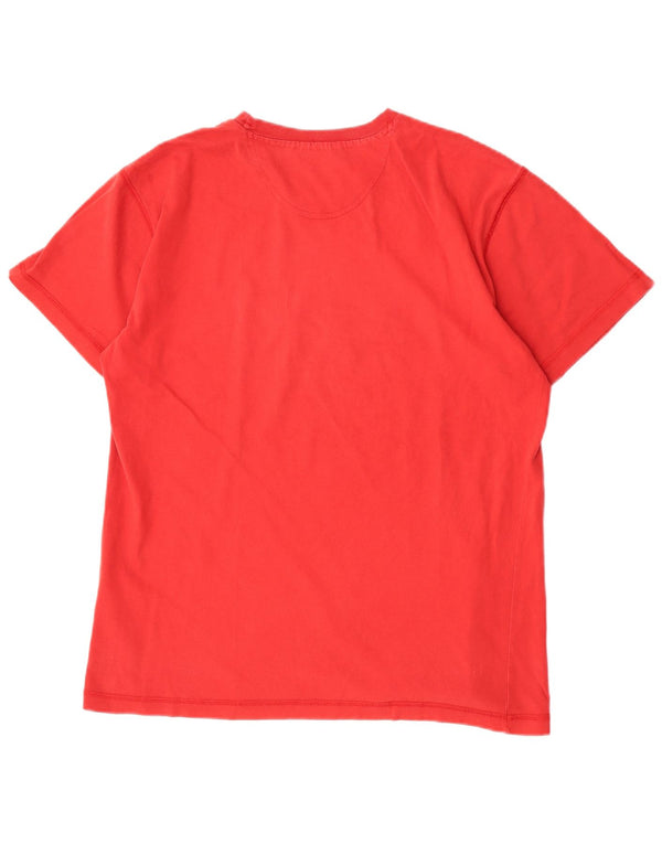 Camiseta masculina estampada Champion grande algodão vermelho