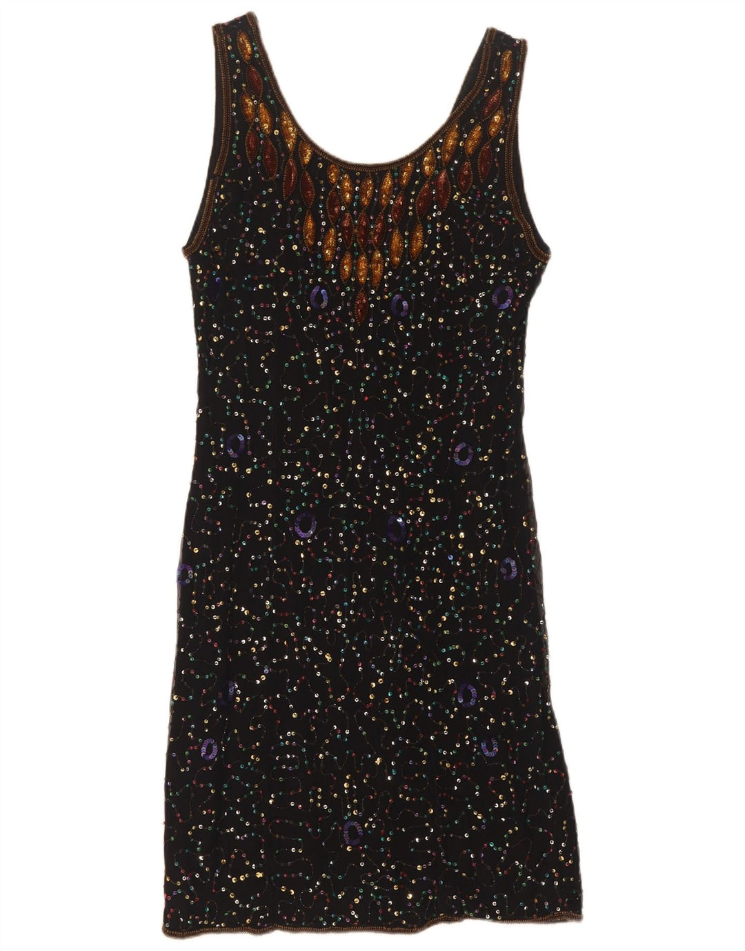 Egoiste vestido feminino sem mangas com bainha IT 44 médio preto viscose