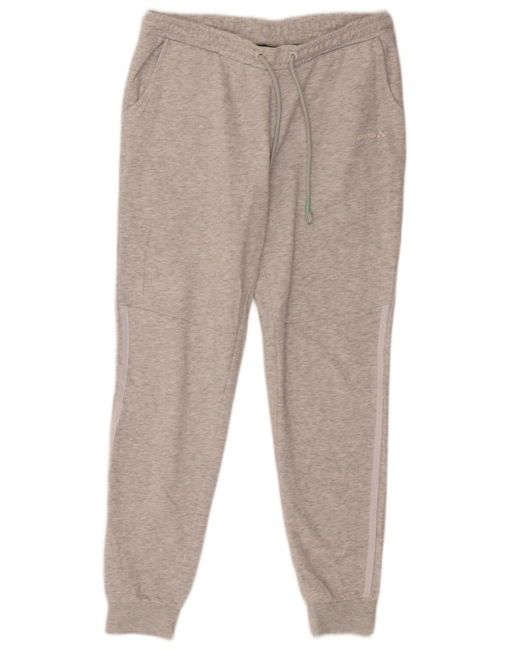 Calça de treino masculina VINTAGE de algodão cinza médio