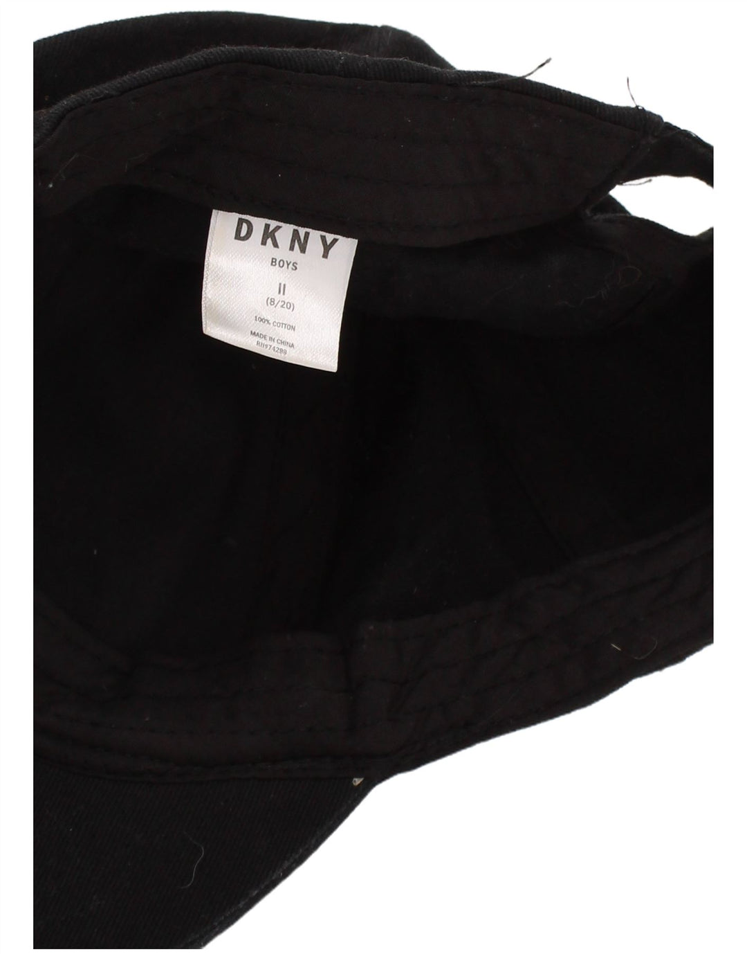 Boné de beisebol gráfico Dkny Boys tamanho único algodão preto