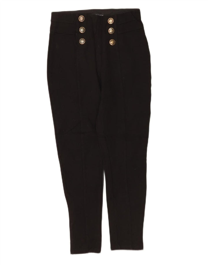 Calça feminina Zara Slim Cropped Médio W28 L25 Preta