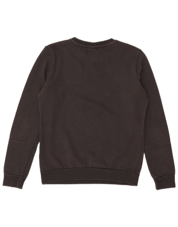 PUMA feminino gráfico moletom jumper UK 10 pequeno preto