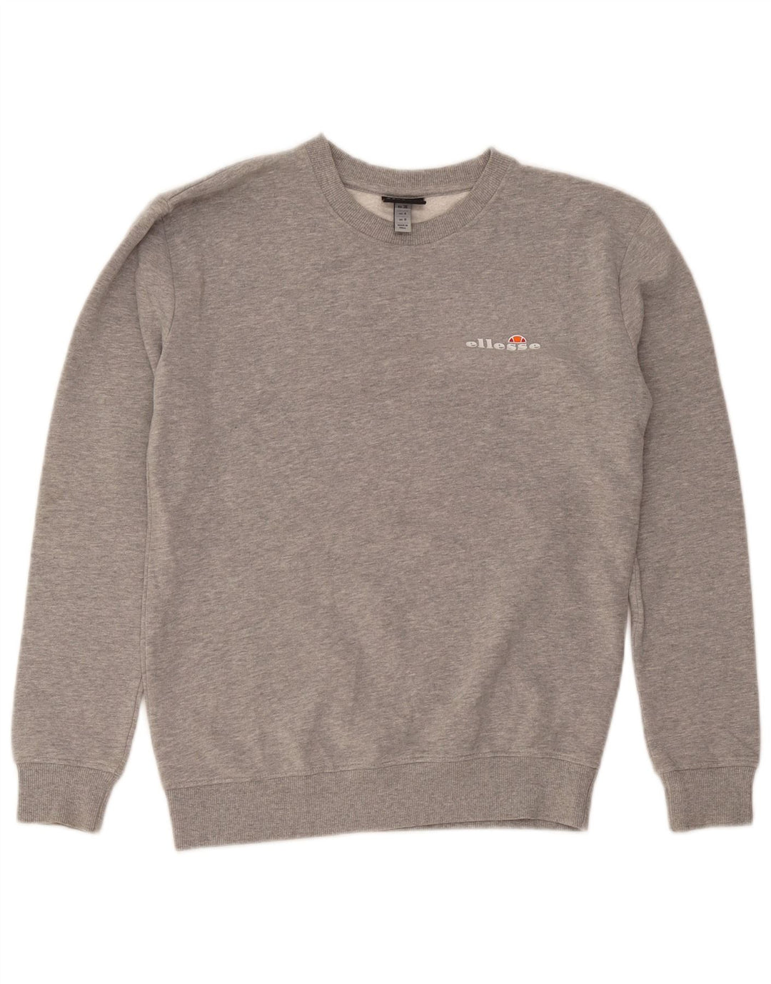 Ellesse moletom feminino jumper UK 8 pequeno algodão manchado cinza