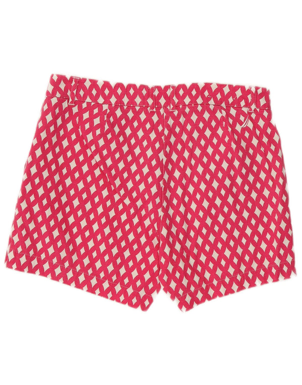 NAUTICA Shorts Chino Feminino US 10 Grande W32 Rosa Argyle/Algodão Diamante