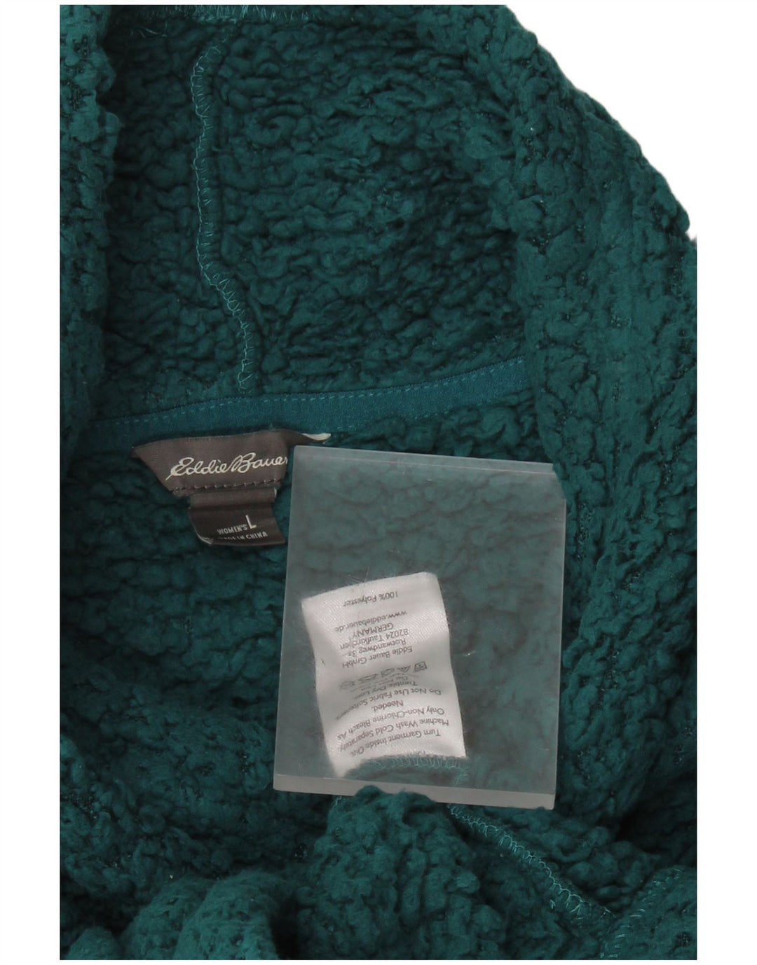 EDDIE BAUER Suéter de lã superdimensionado feminino Reino Unido 16 grande poliéster verde