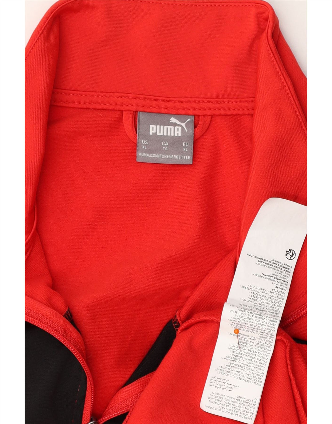 PUMA Mens Tracksuit Top Jacket XL Vermelho Colourblock Poliéster