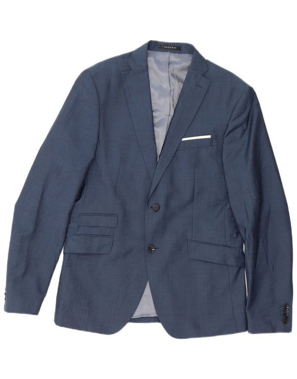 Jaqueta blazer masculina Zara Tailored Fit 2 botões UE 50 médio azul marinho