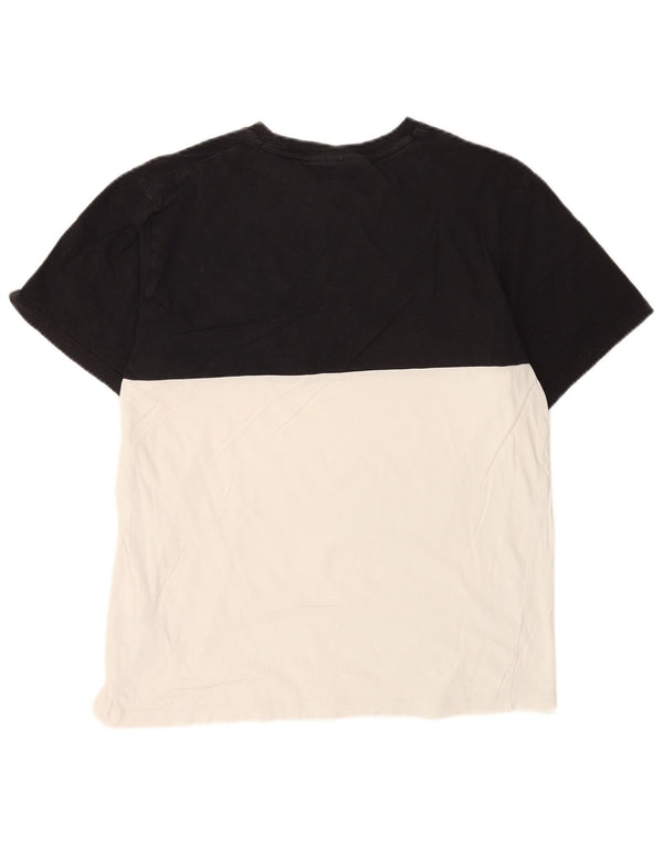 Camiseta masculina Fila Graphic Top médio preto colorblock algodão