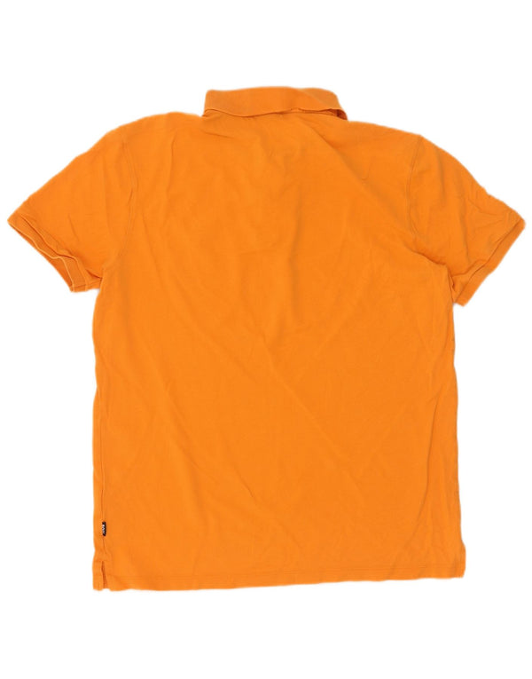 Camisa polo masculina Hugo Boss grande algodão laranja