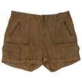 Shorts cargo feminino Topshop Reino Unido 8 pequeno W30 cáqui Lyocell