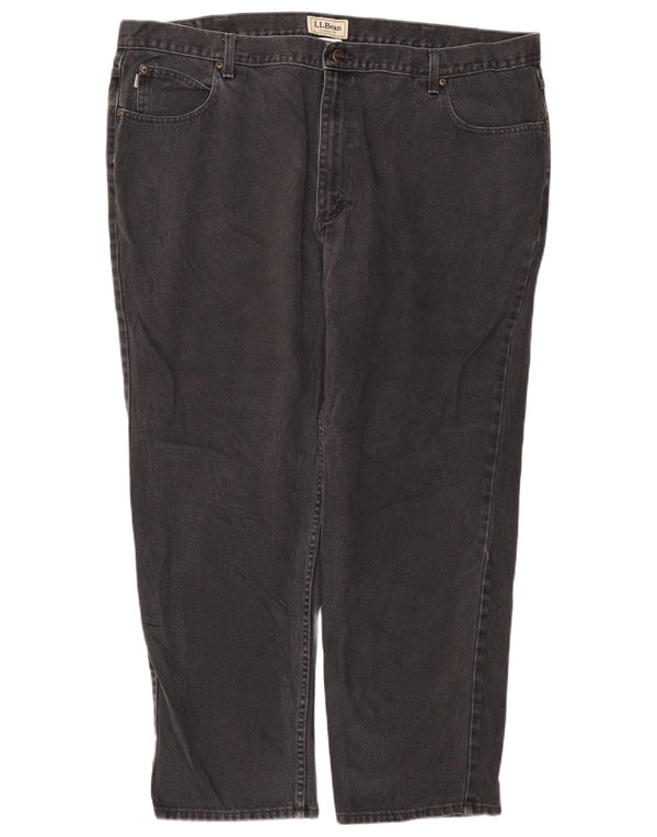 L.L.BEAN Calça jeans masculina clássica de ajuste reto W46 L30 algodão cinza