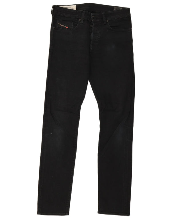Diesel Mens Buster Tapered Jeans W30 L32 Algodão Preto