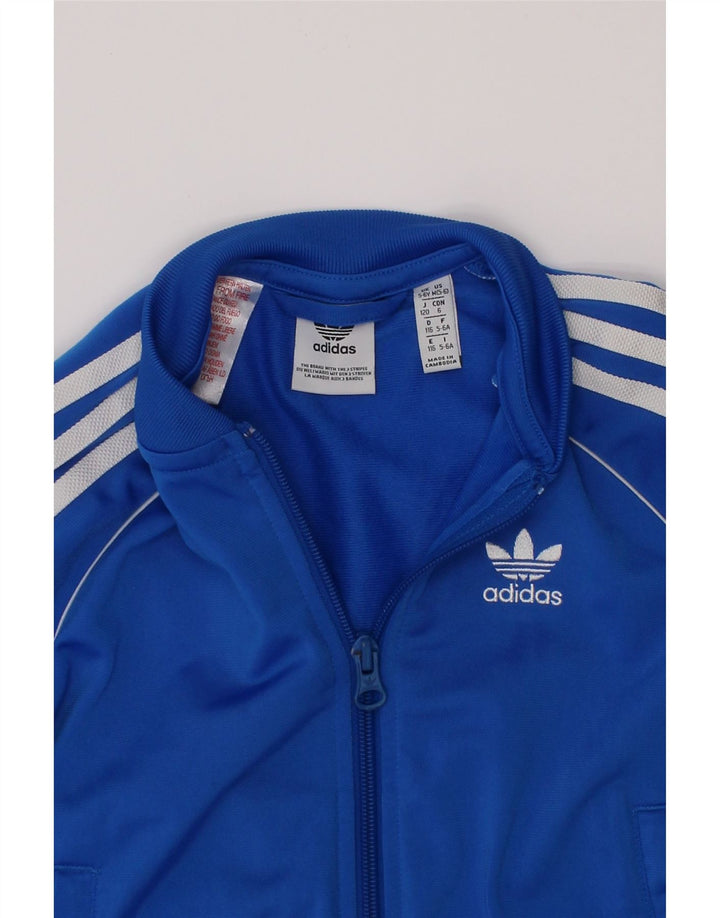 Jaqueta ADIDAS Meninos 5-6 Anos Azul Poliéster