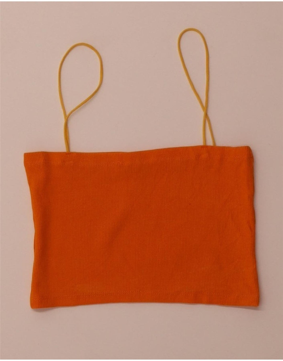 ZARA Womens Crop Cami Top UK 12 Médio Laranja