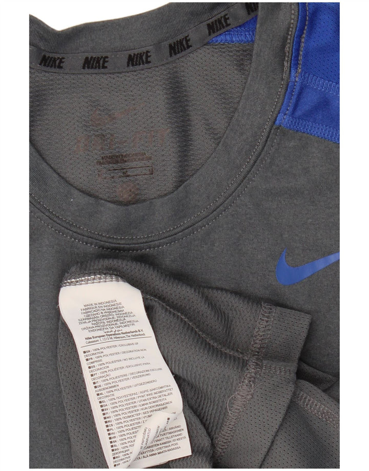 Nike Mens Dri Fit Vest Top Cinza Médio Colourblock Poliéster