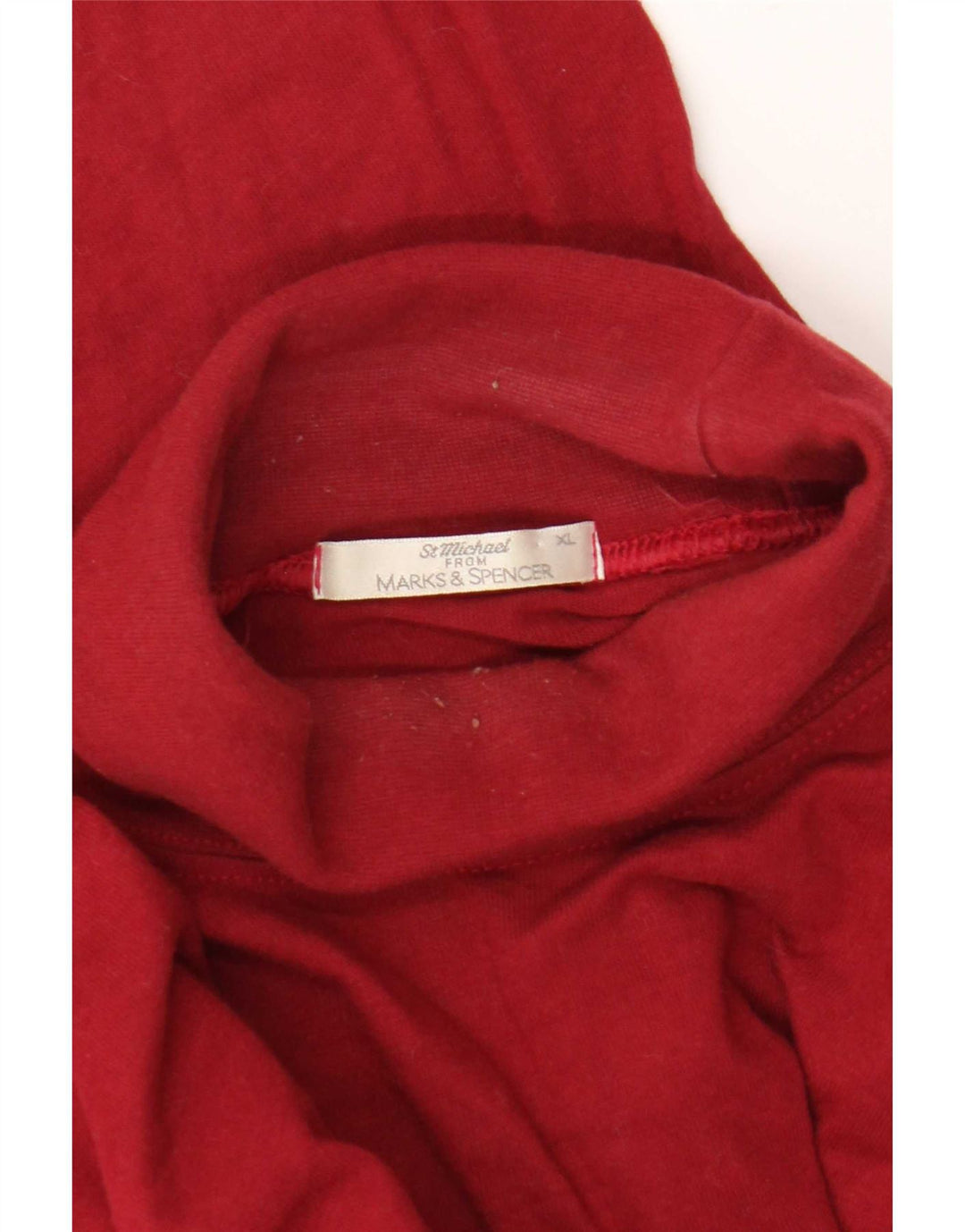 Top masculino St. Michael de manga comprida XL vermelho da Marks & Spencer
