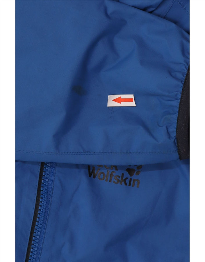 Jaqueta de chuva masculina Jack Wolfskin 15-16 anos azul colorblock poliamida
