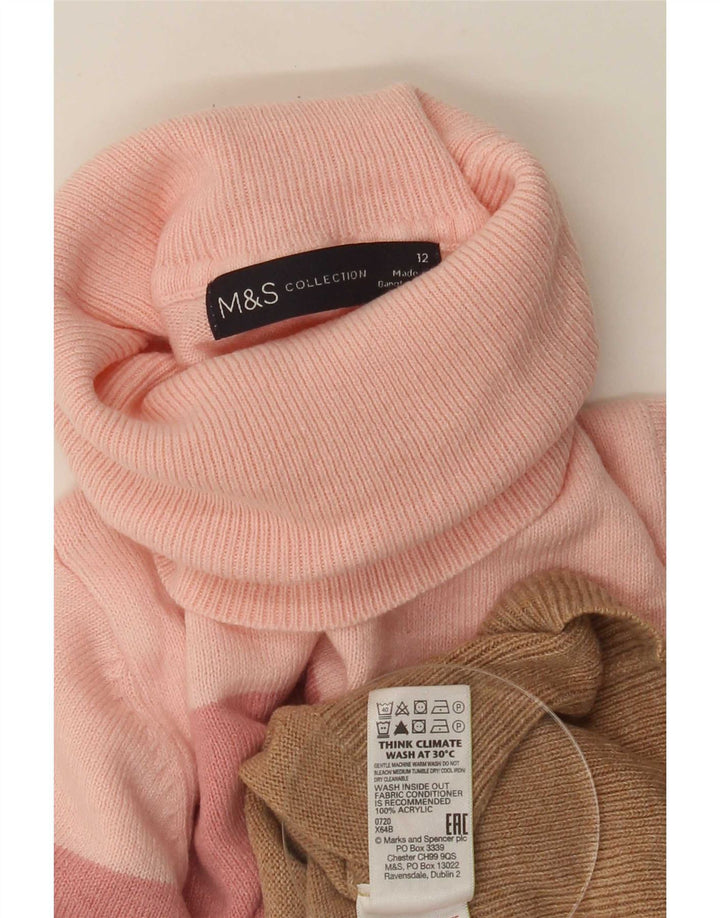 Suéter feminino Marks & Spencer com gola redonda Reino Unido 12 Médio multicolorido