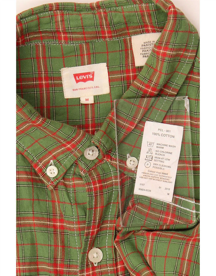 Camisa masculina Levi's verde médio xadrez algodão