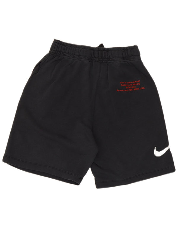 Shorts esportivos gráficos Nike Boys Swoosh 12-13 anos grandes algodão azul marinho