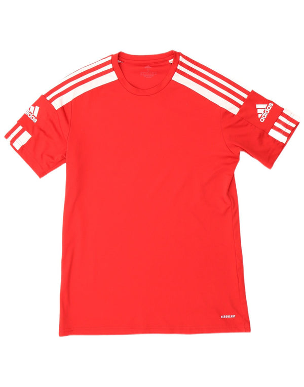 Adidas Mens Aeroready Camiseta Top Pequeno Colorblock Vermelho