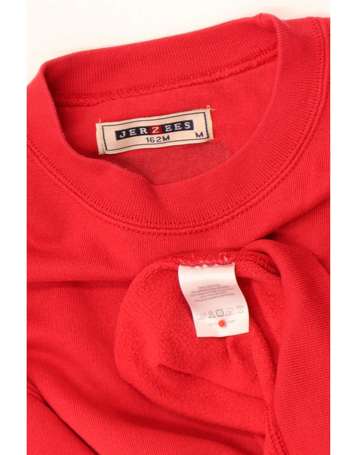 Jerzees masculino regular fit moletom jumper médio algodão vermelho