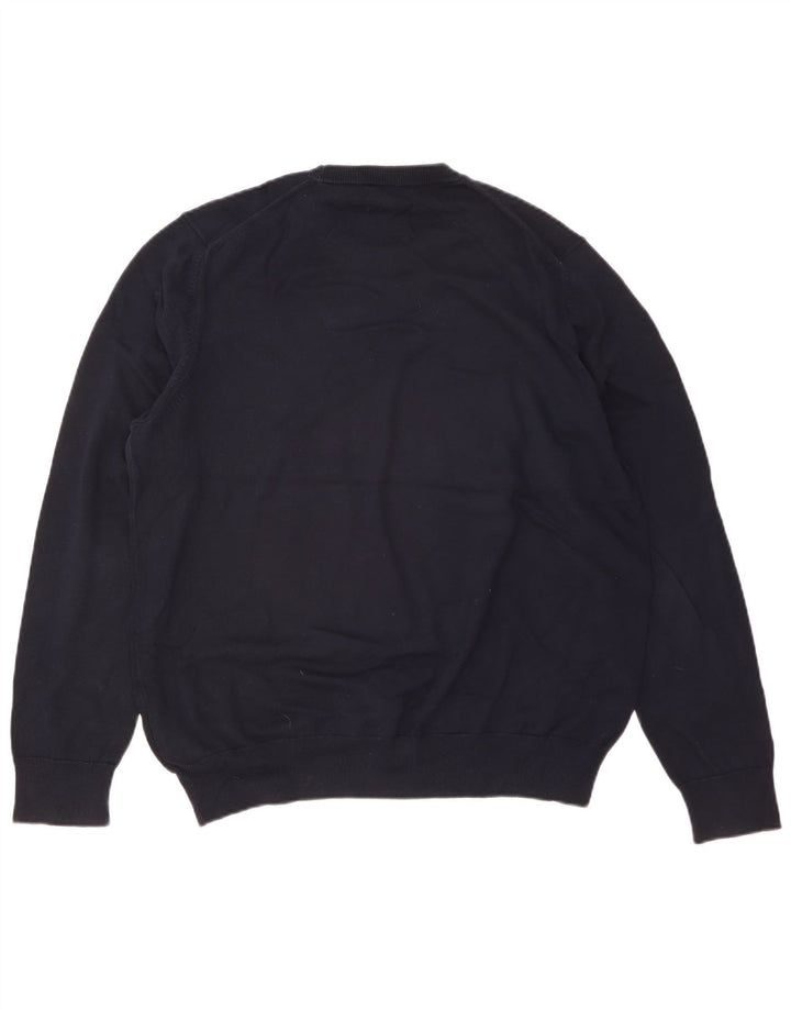 Suéter masculino Marks & Spencer com gola redonda XL algodão azul marinho
