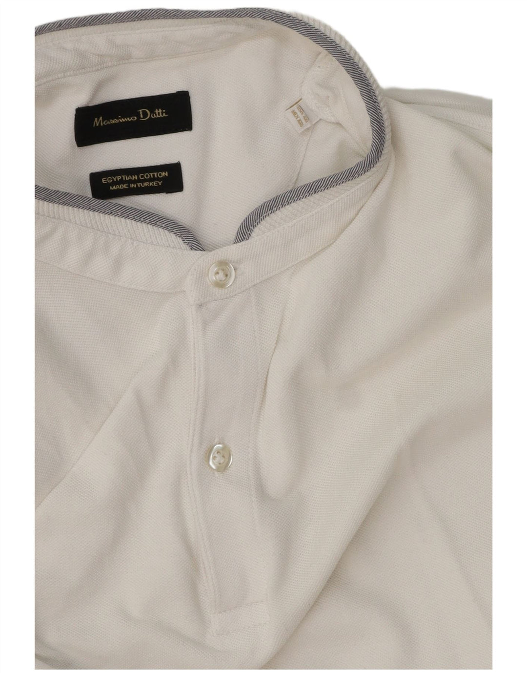 Camisa polo masculina Massimo Dutti 2XL algodão branco
