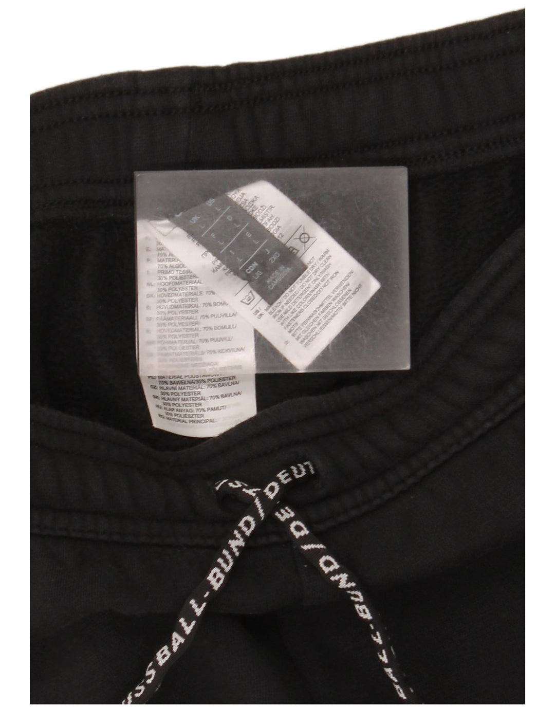 Calças de treino masculinas Adidas grandes de algodão preto