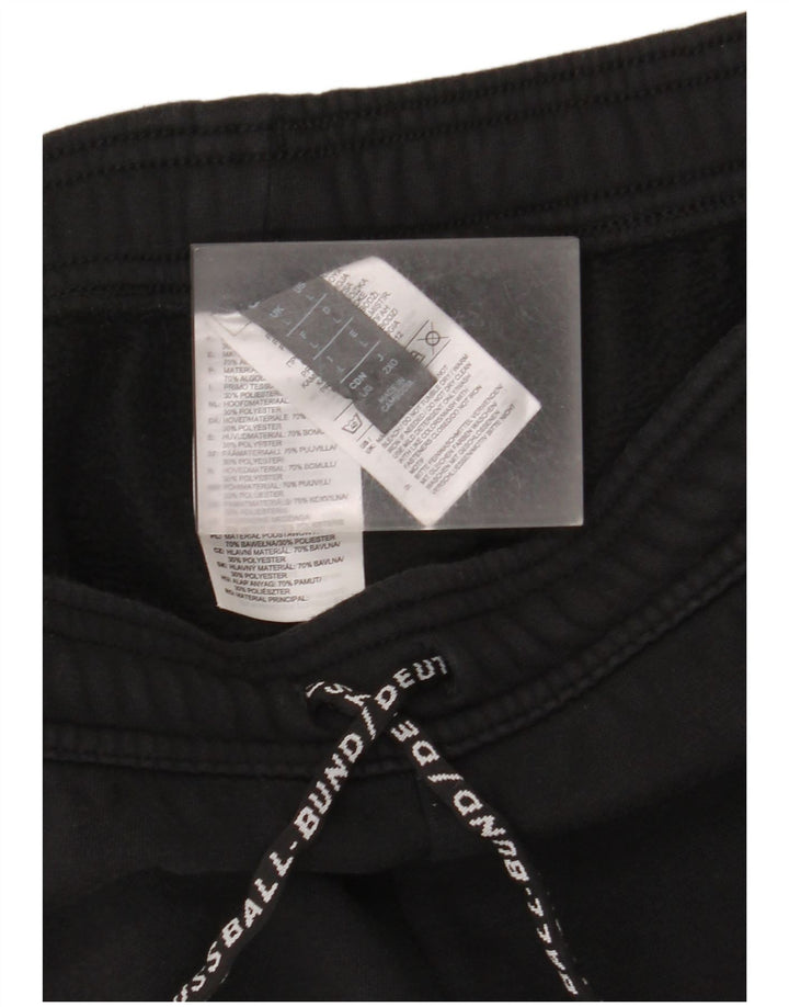 Calças de treino masculinas Adidas grandes de algodão preto