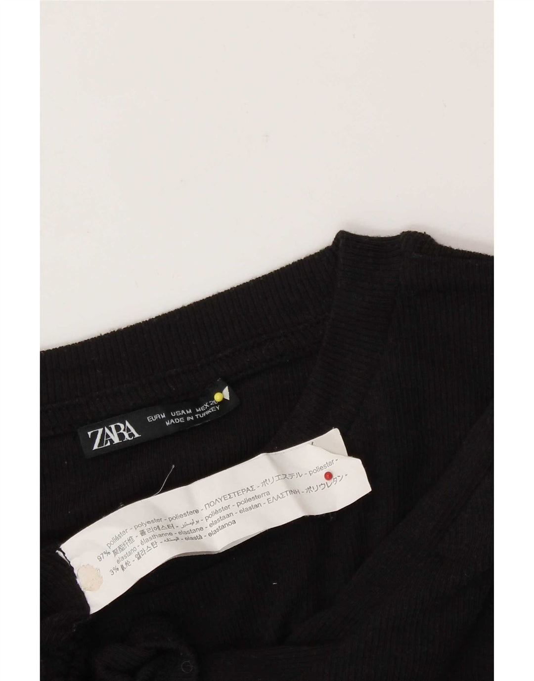 Blusa feminina Zara Top UK 12 poliéster preto médio
