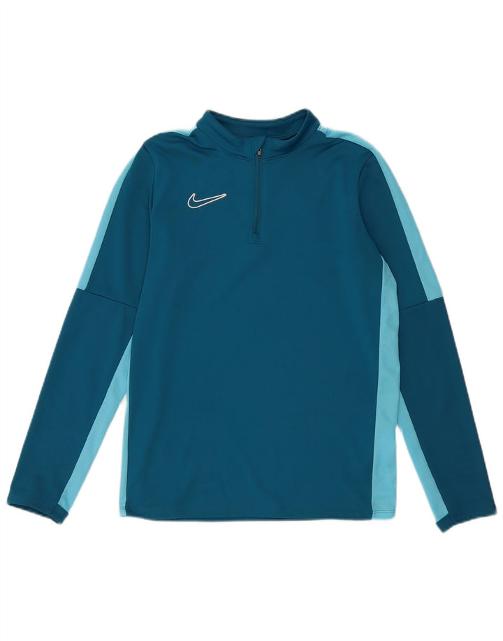 NIKE Girls Dri Fit Pullover Treino Top 12-13 Anos Grande Azul