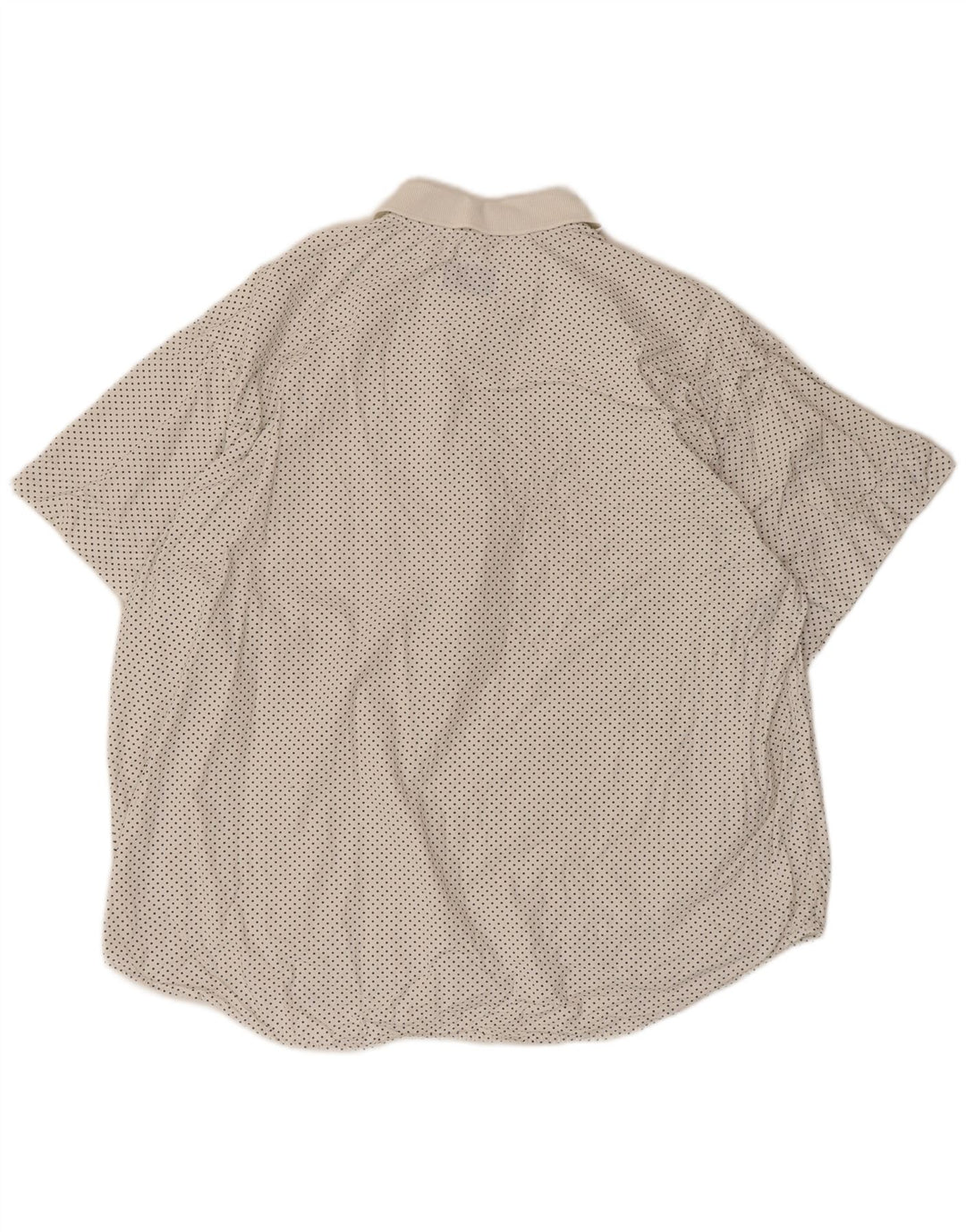 Camisa pulôver masculina de manga curta Benetton de algodão manchado branco médio