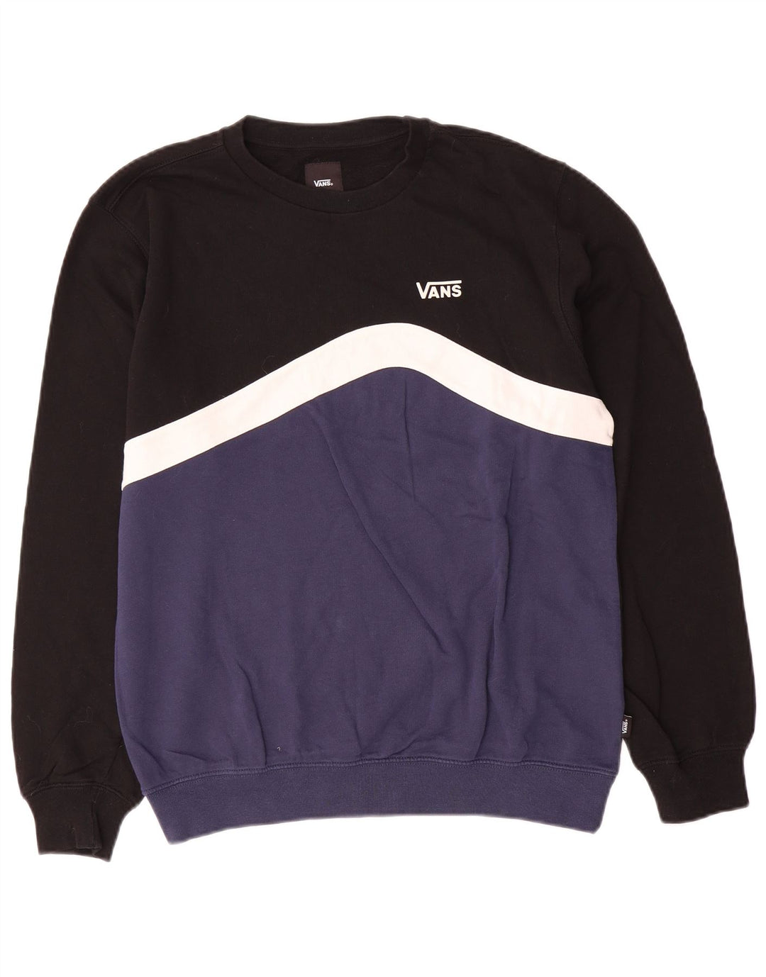 Vans moletom masculino jumper pequeno preto colorblock algodão