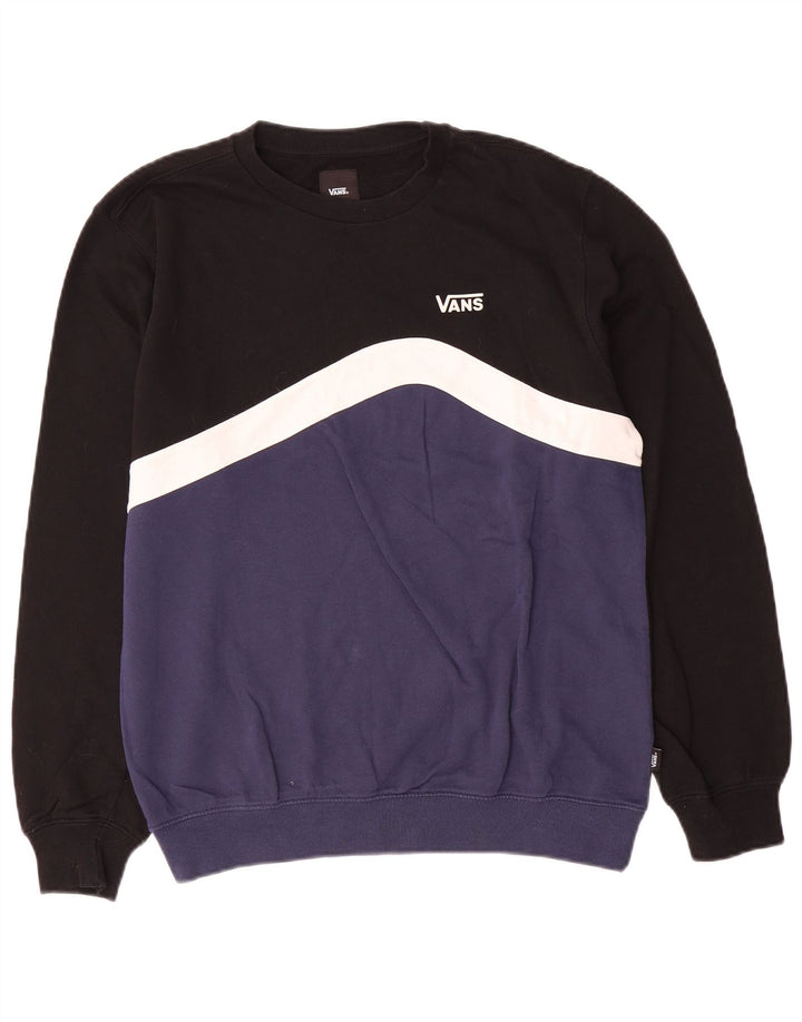 Vans moletom masculino jumper pequeno preto colorblock algodão