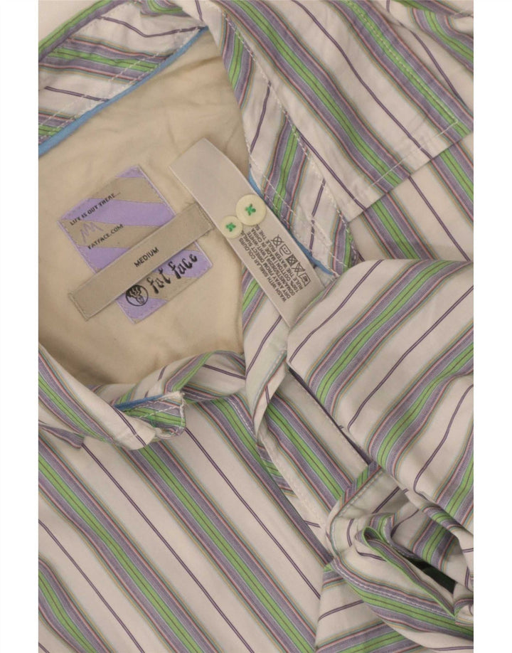 Camisa masculina Fat Face média listrada multicolorida de algodão