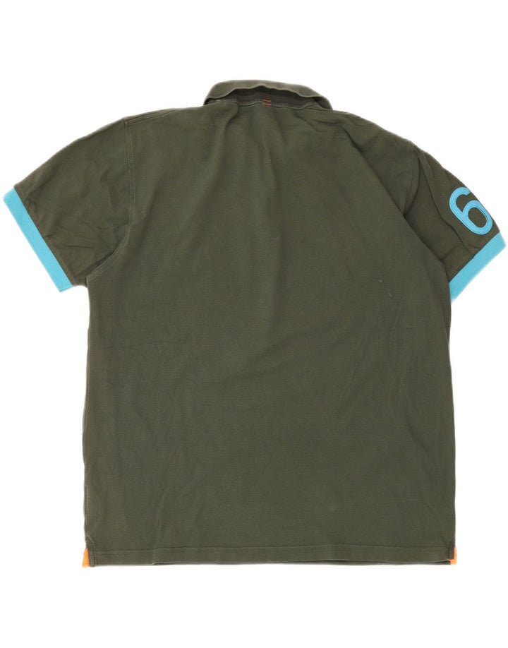 Camisa pólo gráfica masculina SUN68 3XL verde
