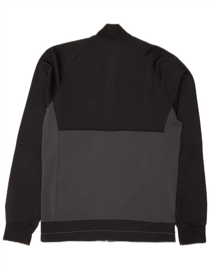 Adidas Mens Graphic Tracksuit Top Jacket Pequeno Preto Colorblock Poliéster