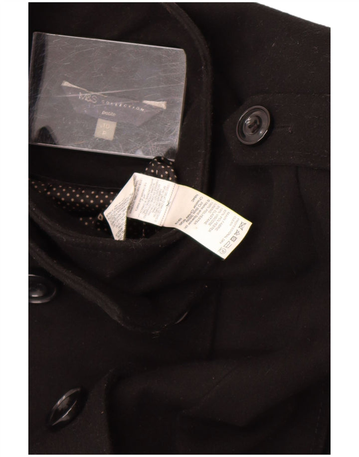 Casaco Marks & Spencer Feminino Petite Pea UK 10 Pequeno Poliéster Preto