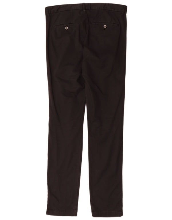 Calvin Klein Mens Slim Chino Trousers W31 L32 Black Cotton