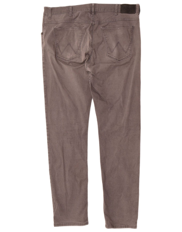 Wrangler Mens Larston Slim Calça Casual W36 L34 Algodão Cinza