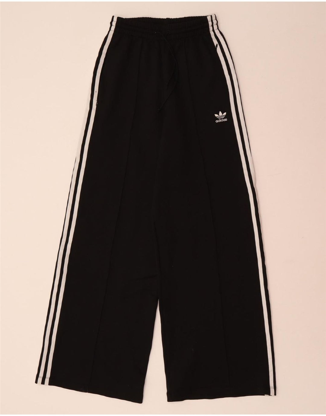 Calças de treino femininas ADIDAS UK 4 XS preto poliéster