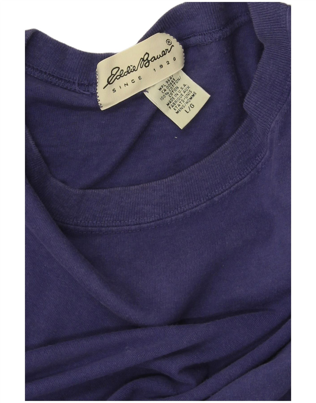 Camiseta masculina EDDIE BAUER grande algodão roxo