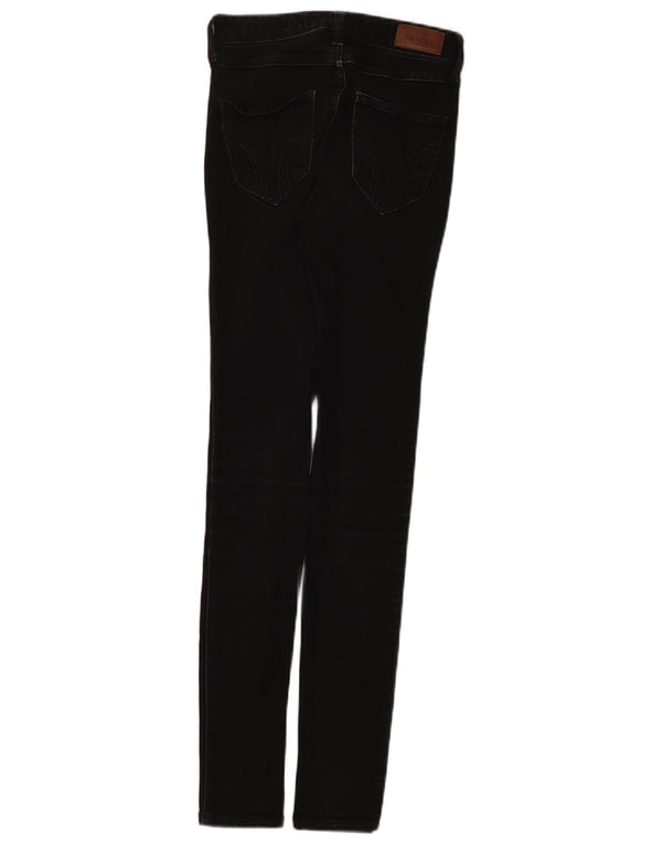 Jeans skinny de cintura alta Hollister US 00 2XS W23 L30 algodão preto