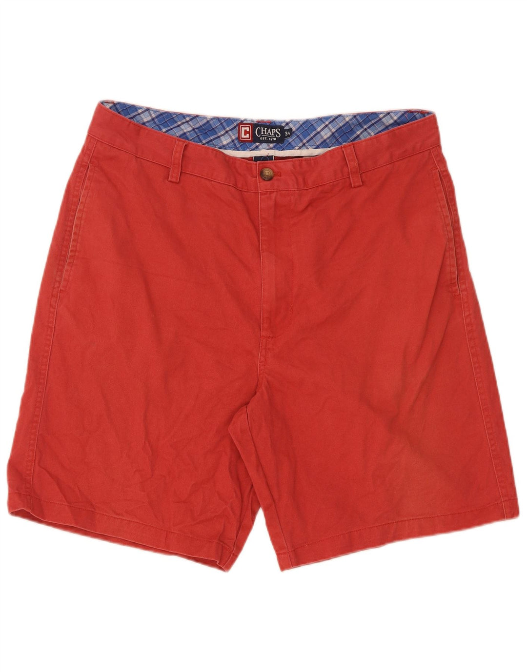 Shorts Chino Masculino Chaps W34 Grande Algodão Vermelho