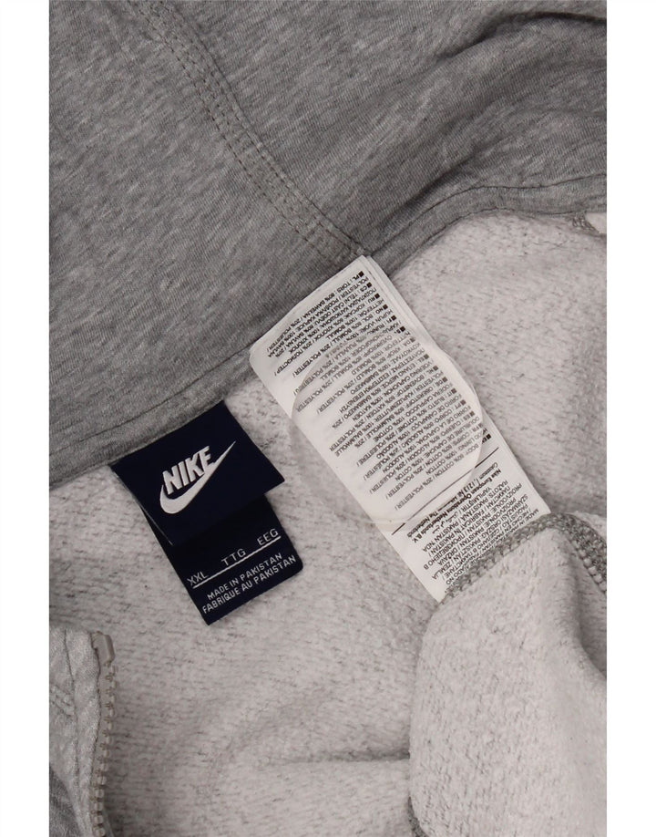 Suéter Nike masculino com capuz e zíper 2XL algodão cinza